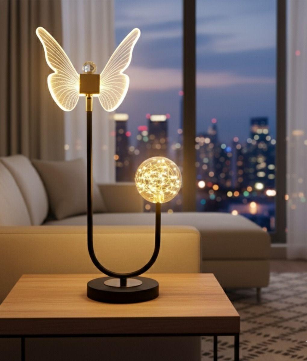 Lámpara Mesa Mariposa Luminosa Decorativa Adorno LED Jhn-8
