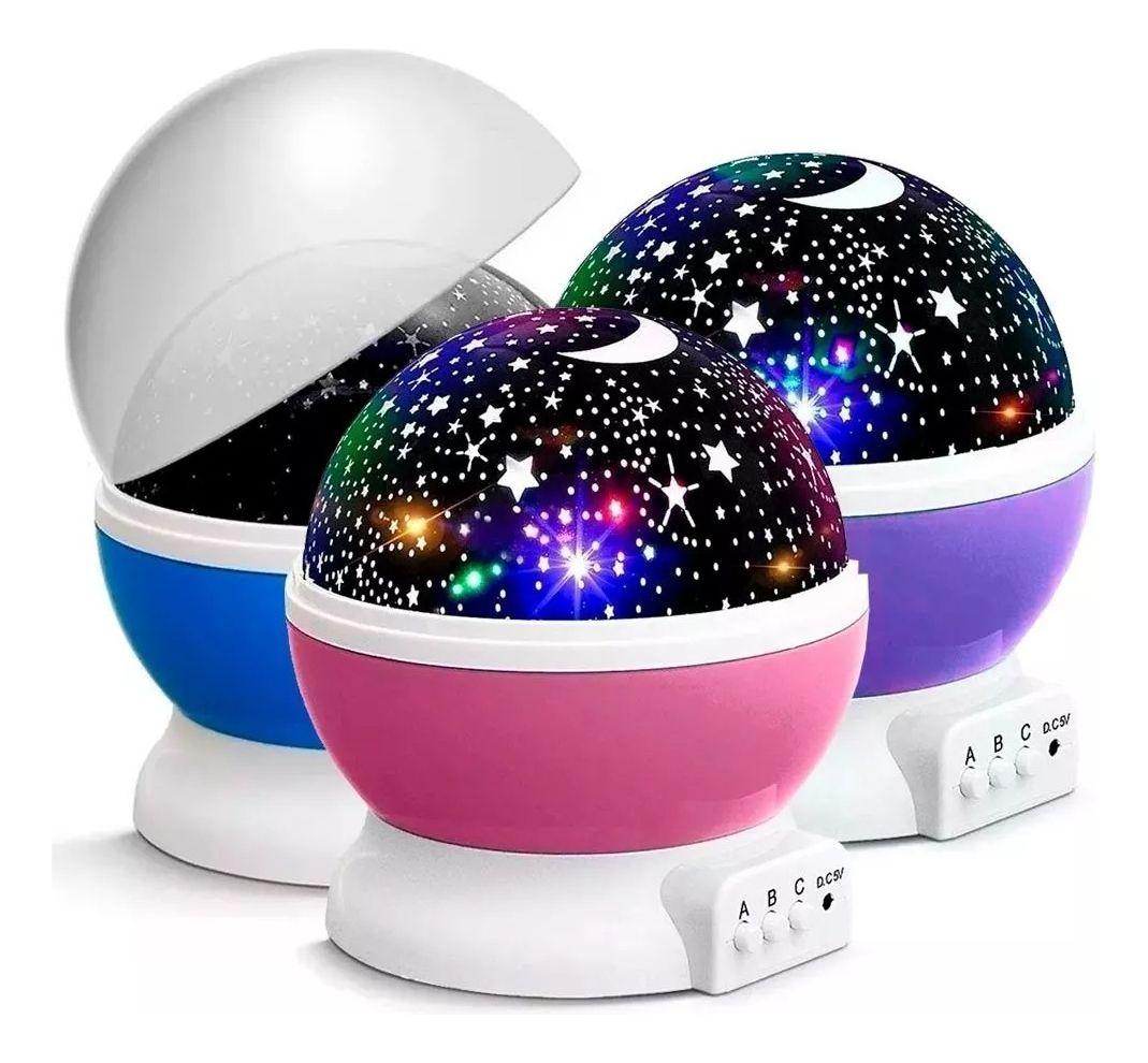Proyector Rotatoria Cielo Estrellas Noche Alumbra Bebe Lau-0