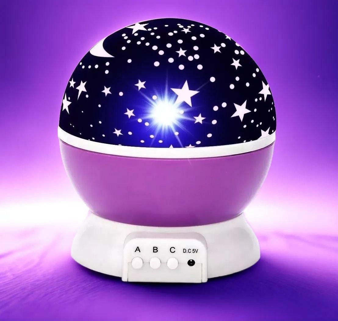 Proyector Rotatoria Cielo Estrellas Noche Alumbra Bebe Lau-1