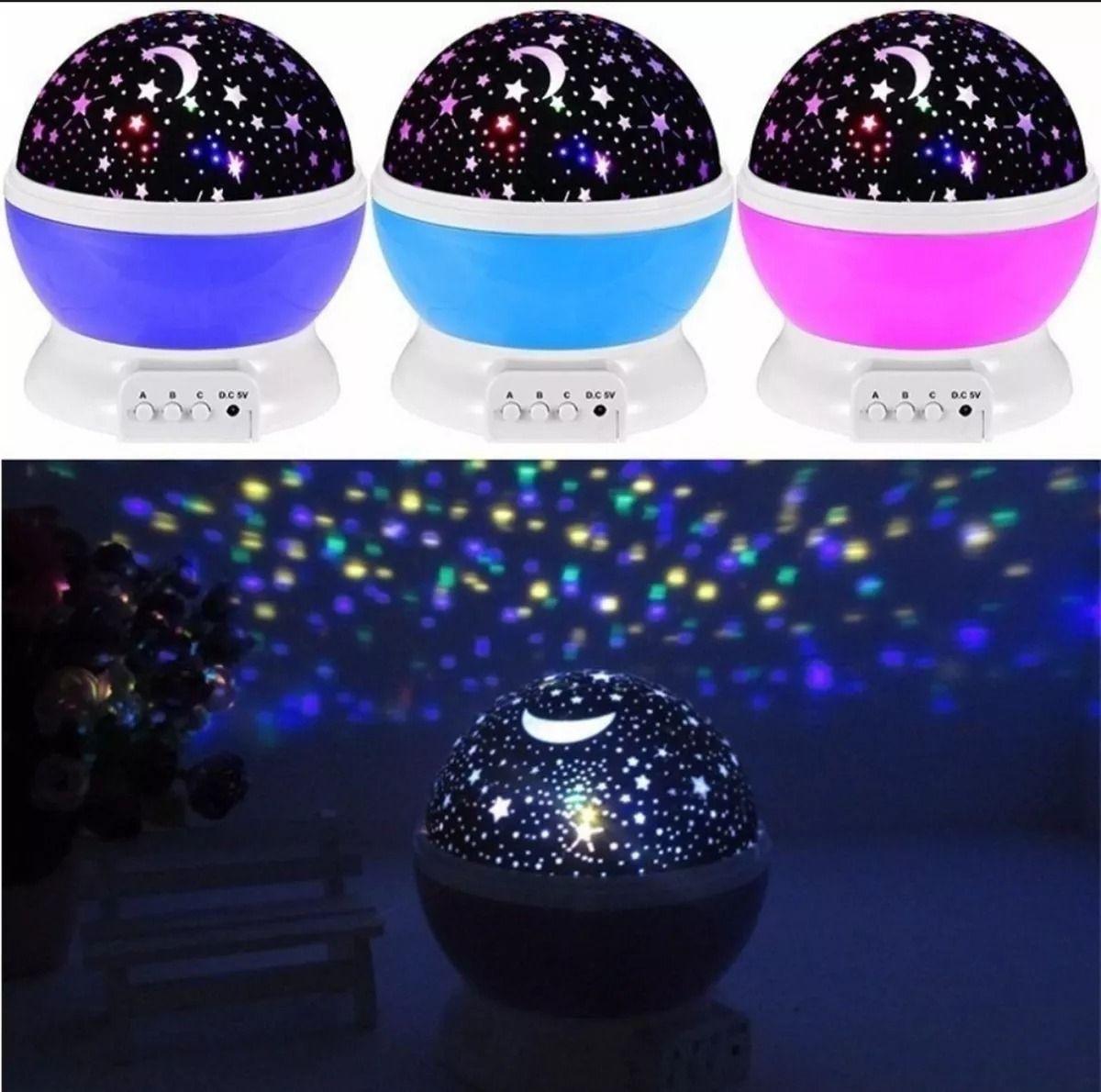 Proyector Rotatoria Cielo Estrellas Noche Alumbra Bebe Lau-2