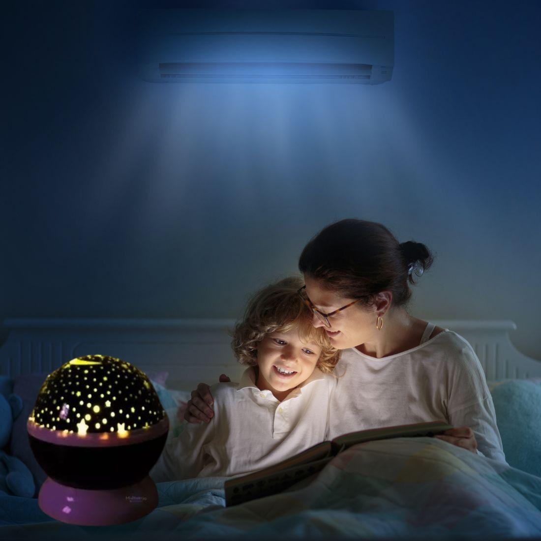 Proyector Rotatoria Cielo Estrellas Noche Alumbra Bebe Lau-4