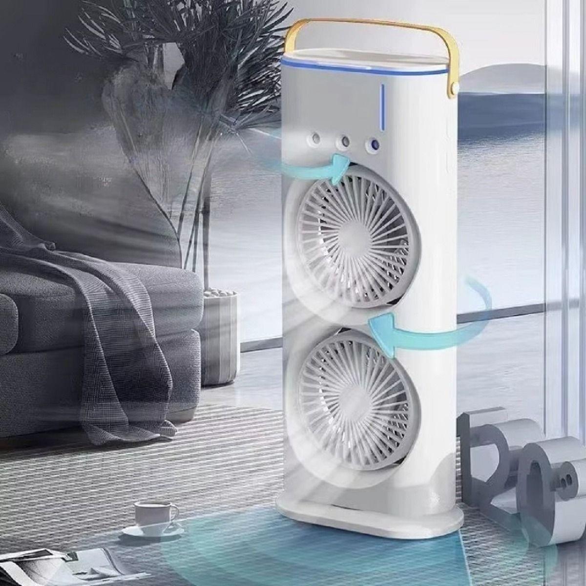 Ventilador Portátil Escritorio Doble 12'' Práctico Hogar Lau-6