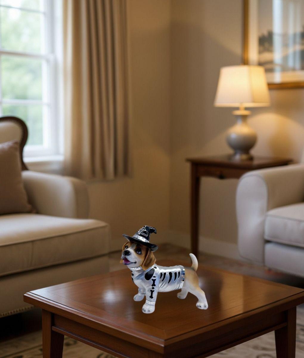 Figura Decorativa Perro Esqueleto Estatua Adorno Hogar Jhn-9