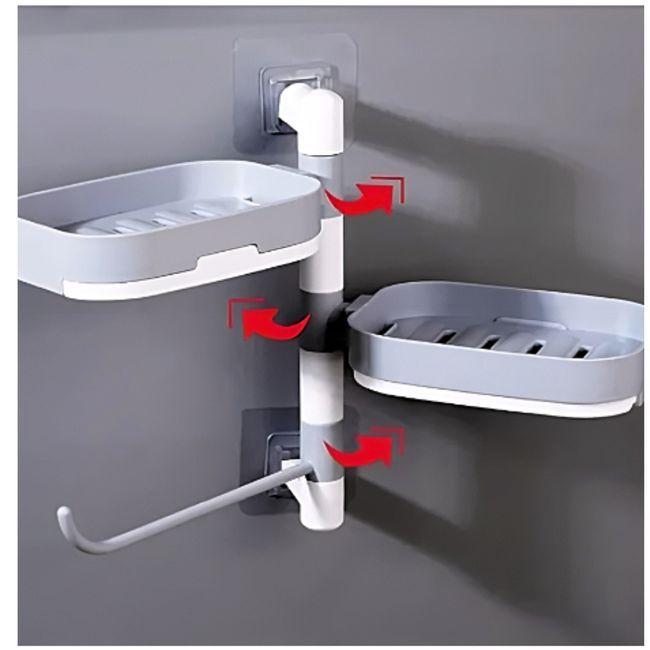 Estante Jabón Pared Multiuso Bandeja Baño Jabonera Rondon-5