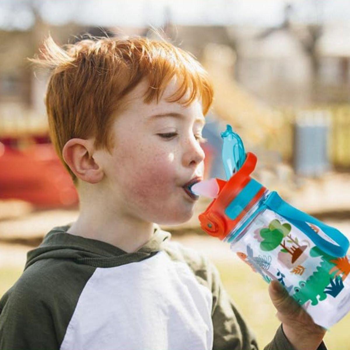 BOTELLA DE AGUA CON PAJITA DEPORTE INFANTIL NIÑOS LAU-2