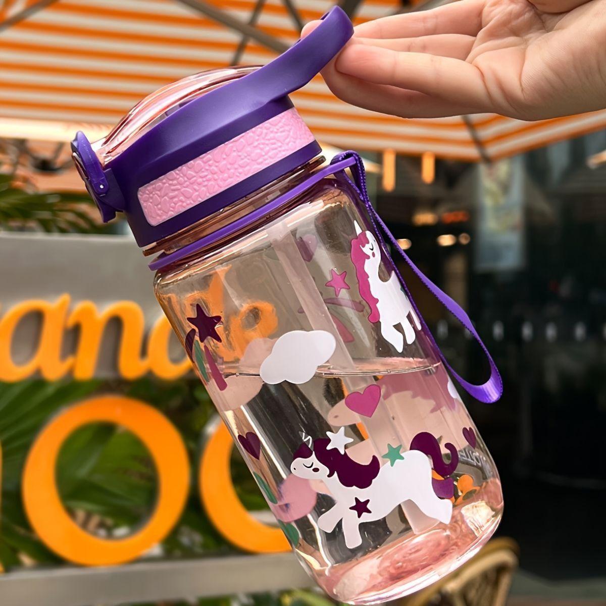 BOTELLA DE AGUA CON PAJITA DEPORTE INFANTIL NIÑOS LAU-4