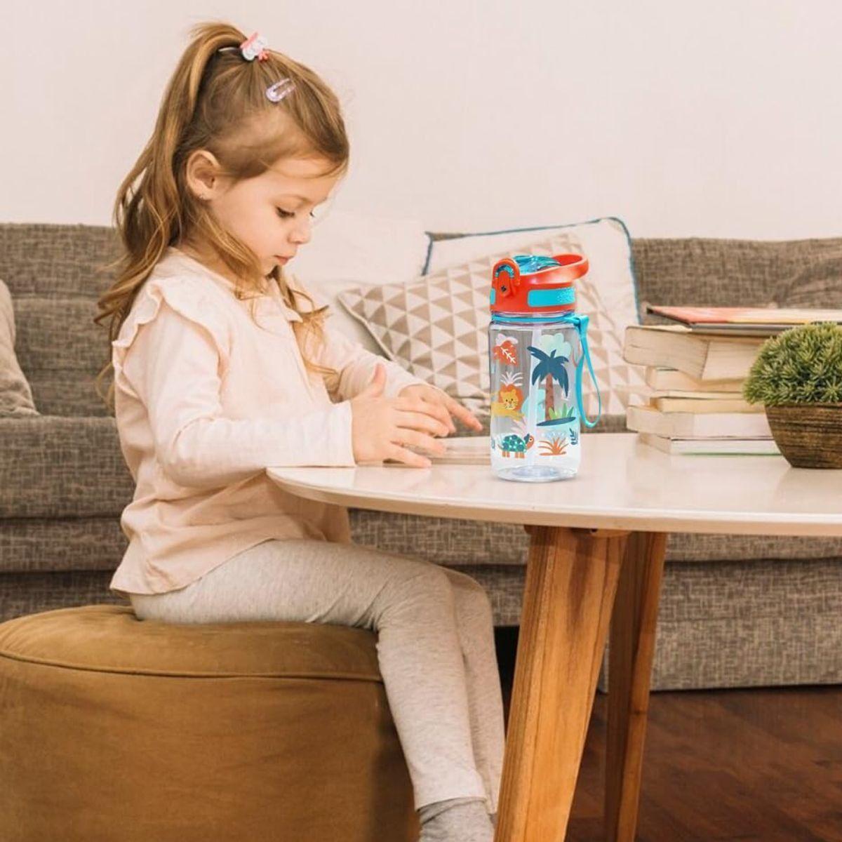 BOTELLA DE AGUA CON PAJITA DEPORTE INFANTIL NIÑOS LAU-6