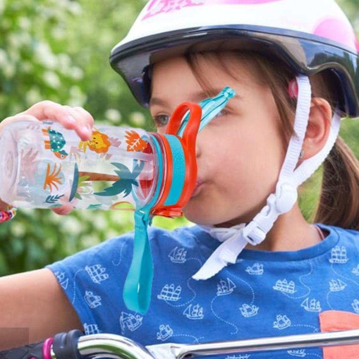 BOTELLA DE AGUA CON PAJITA DEPORTE INFANTIL NIÑOS LAU-9
