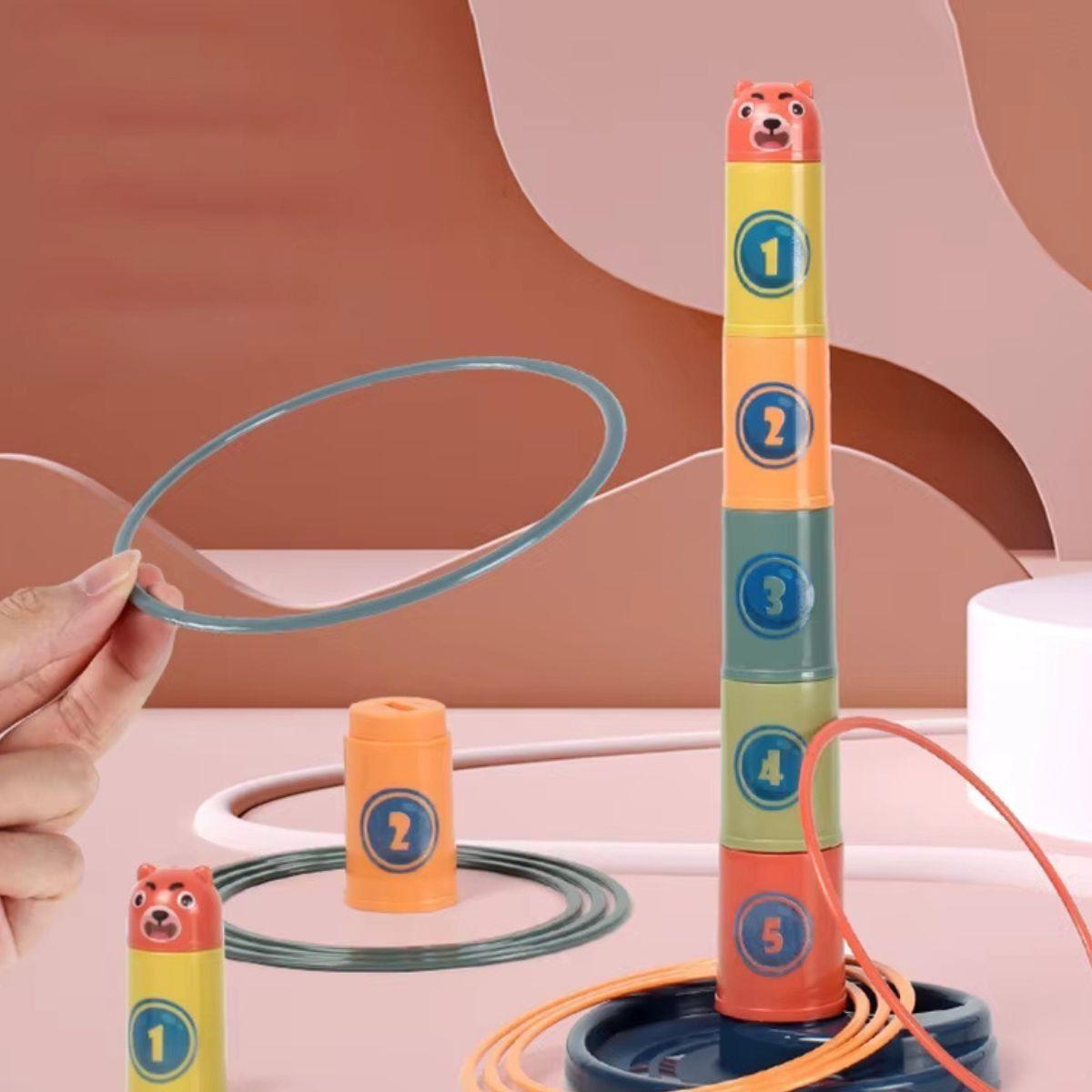 SET 3 JUGUETES APILADO DE AROS INTERACTIVO DIVERSION LAU-7