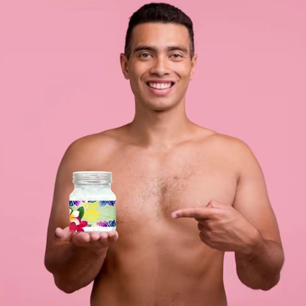 Set 2 Crema Exfoliante Corporal Colageno para Hombres Lau-3
