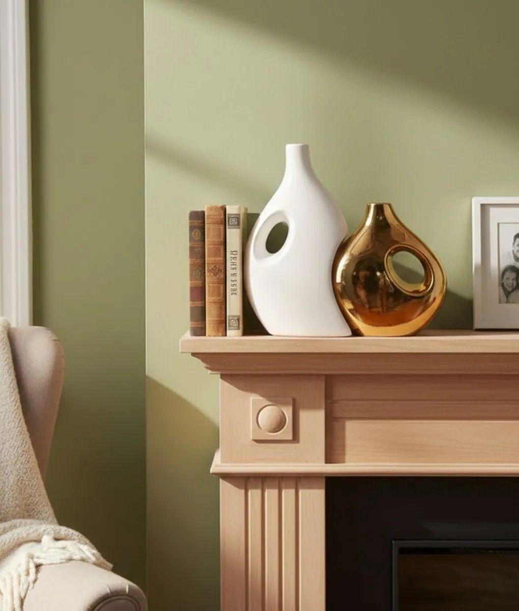 Juego 2 Florero Decorativo Diseño Ergonómico Abstracto Jhn-7