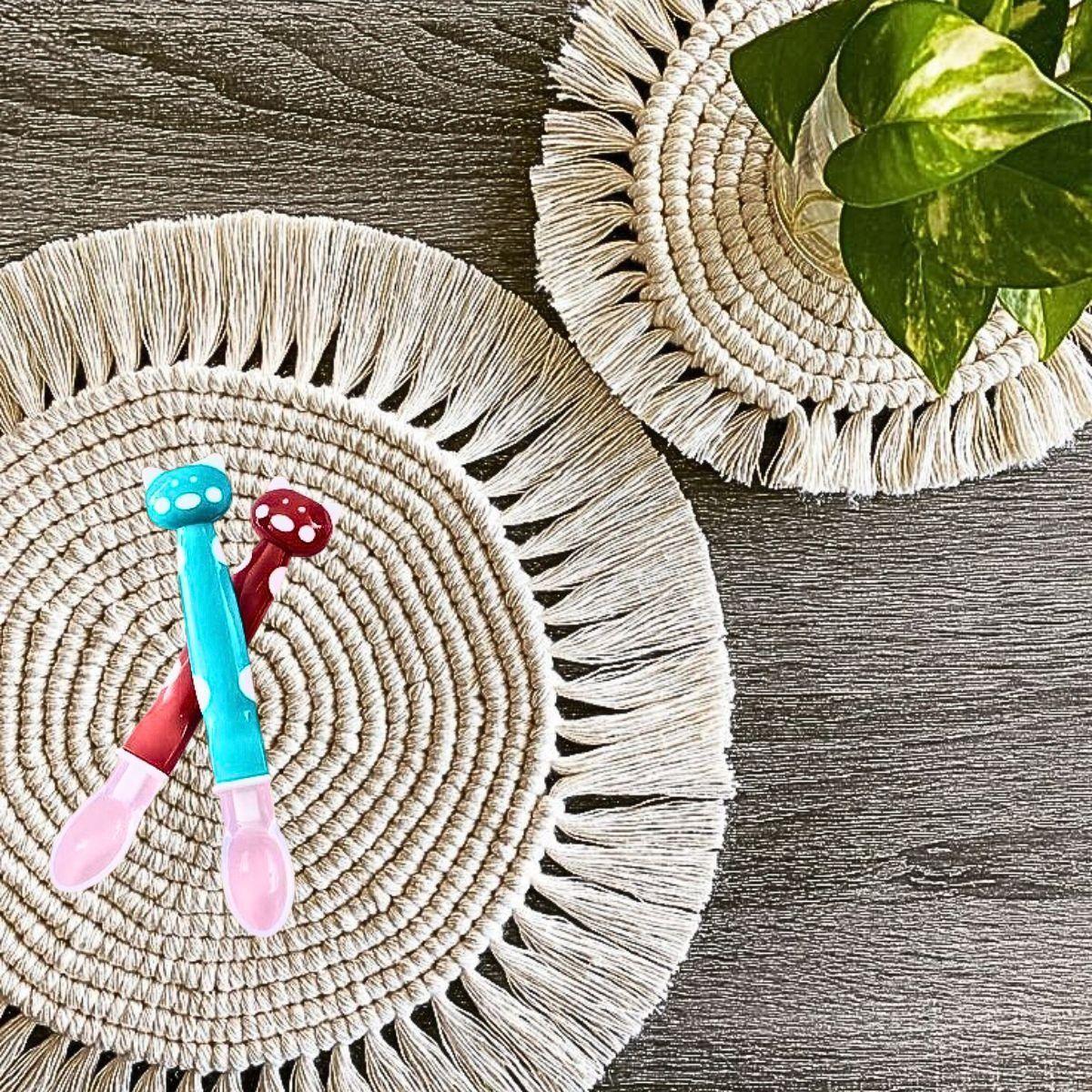 Set 9 Cucharas Silicona Diseño Osito Entrena Bebes Lau-5