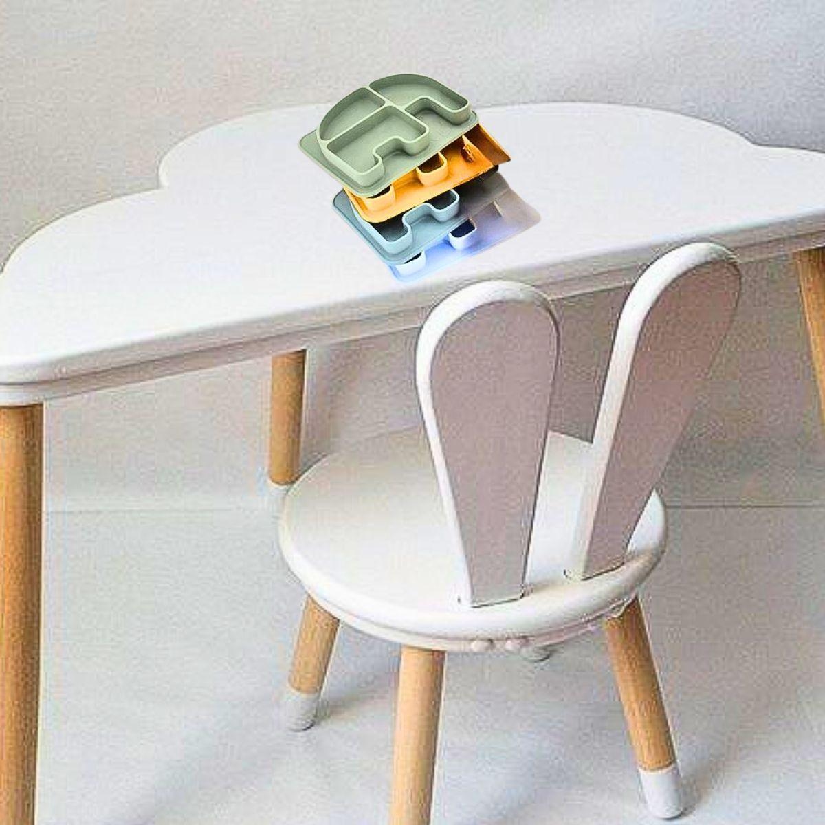 Set 2 Platos Diseño Elefante Silicona Antideslizante Lau-4