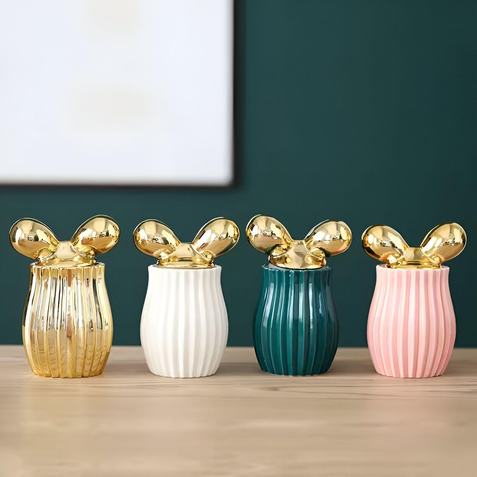 Tarro Almacenamiento Cerámica Decoración Moderna Jhn-5
