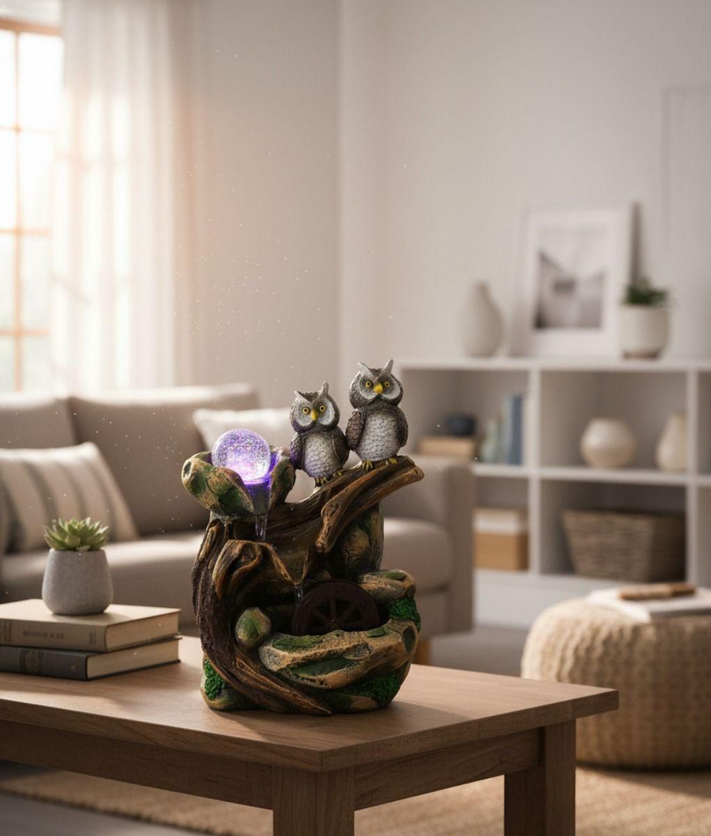 Fuente Agua Mesa Decorativa Adorno Bosque Encantado Jhn-8