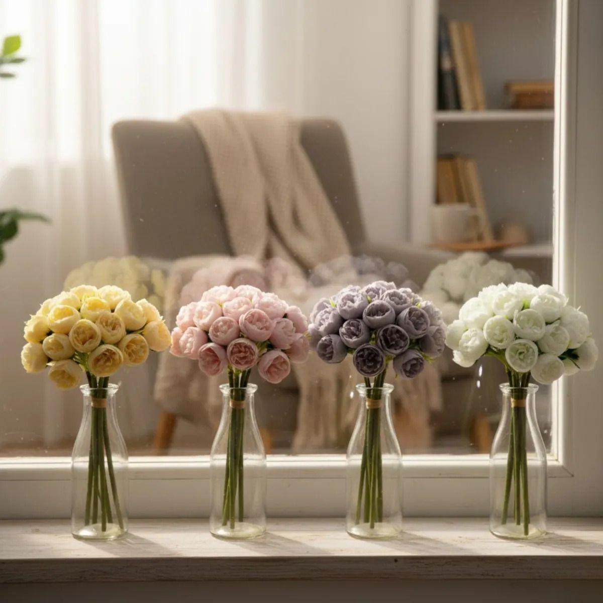 Set 2 Ramo Artificial Capullo Floral Adorno Decorativo Jhn-8