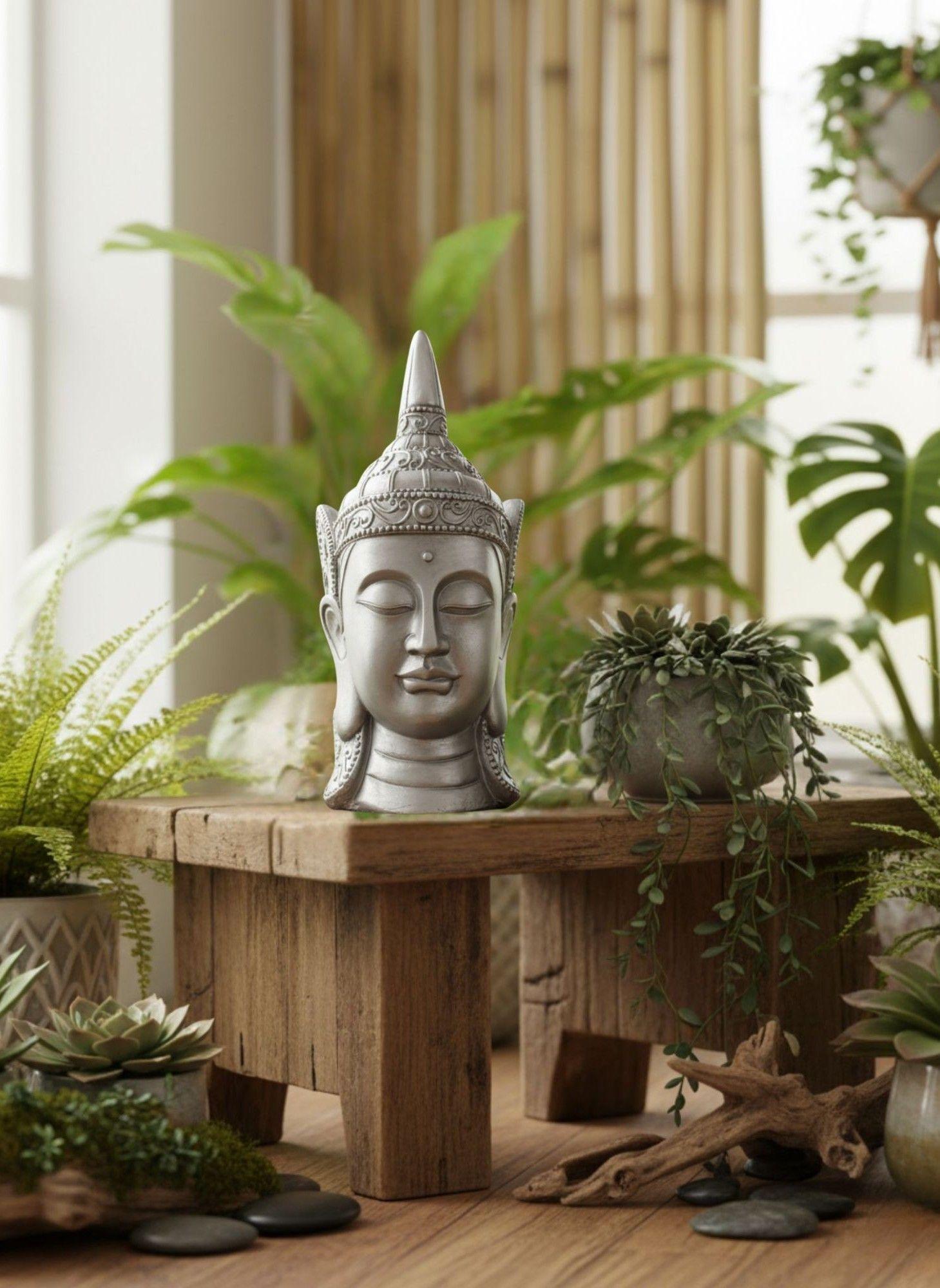 Figura Decorativa Cabeza Buda Estatua Adorno Hogar Jhn-7