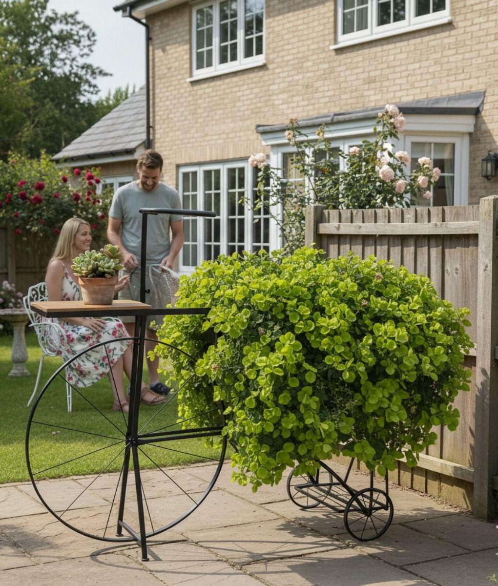 Porta Macetas Diseño Bicicleta Adorno Jardineria Soporte Jhn-3