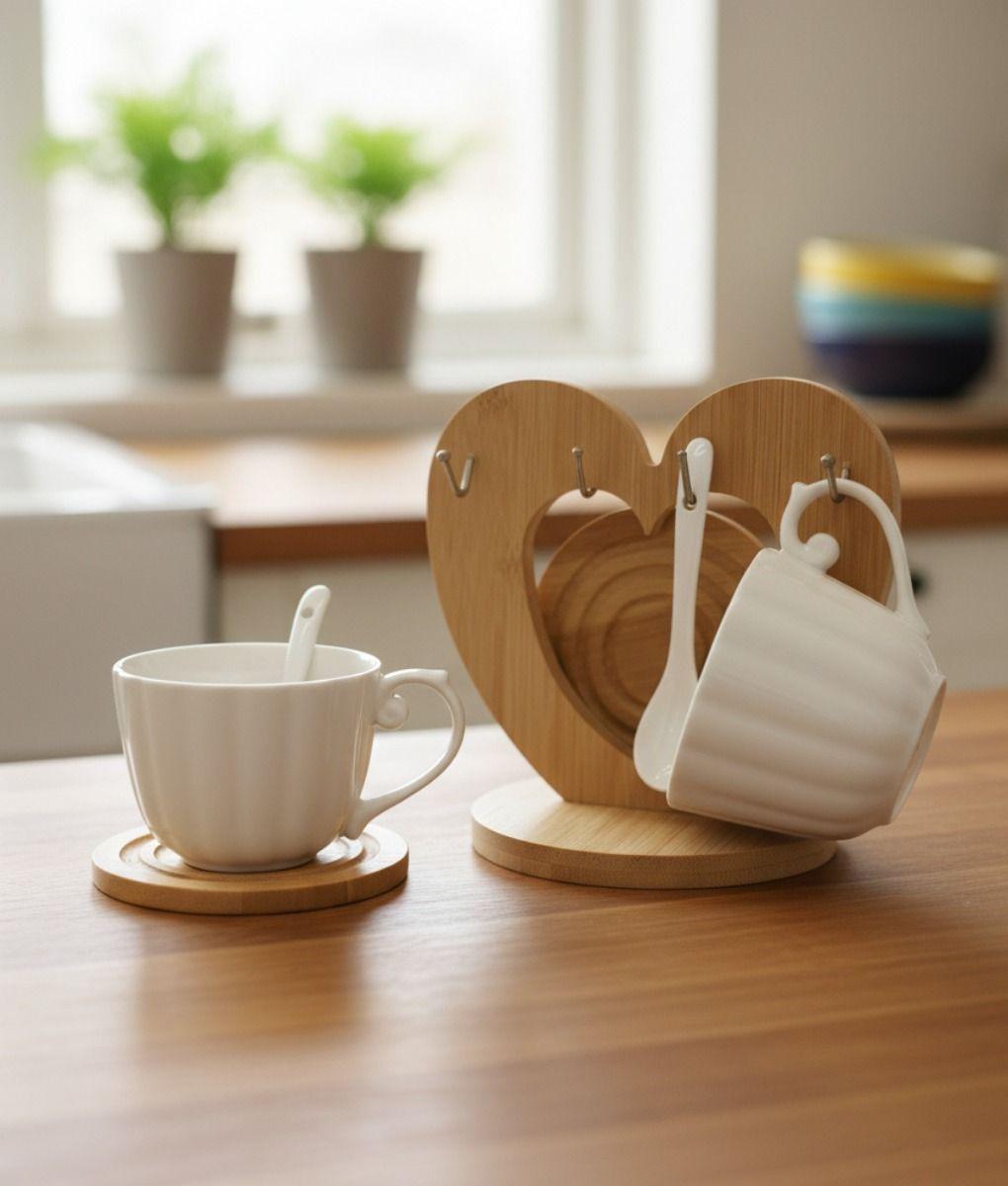 Set 2 Tazas Soporte Exhibición Decorativo Funcional Jhn-9