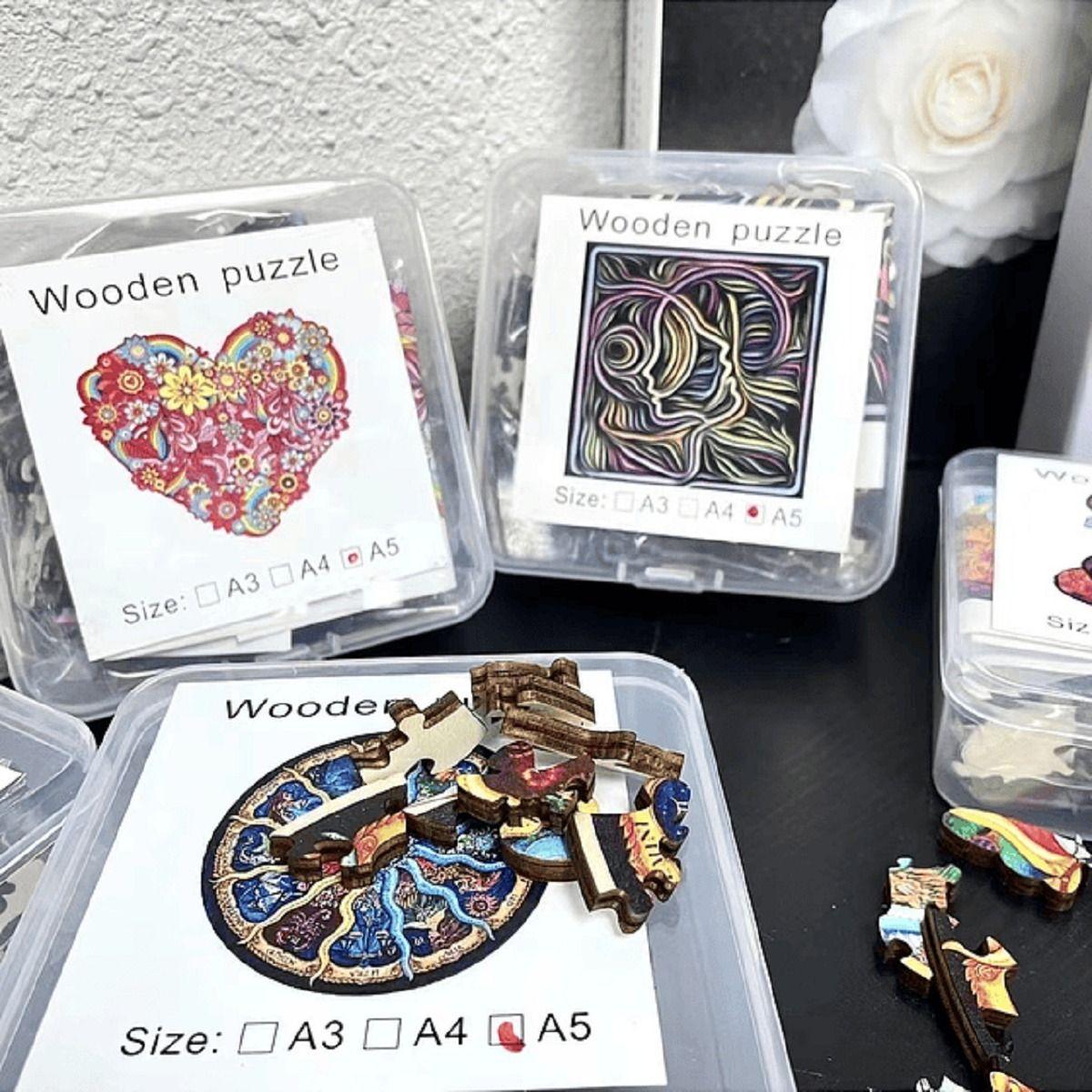 Set 4 Puzzle Rompecabeza Madera Juguete Educativo Niños Lau-2