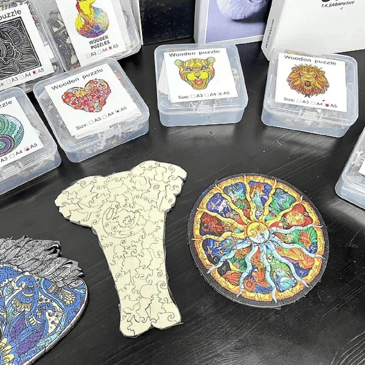 Set 4 Puzzle Rompecabeza Madera Juguete Educativo Niños Lau-6