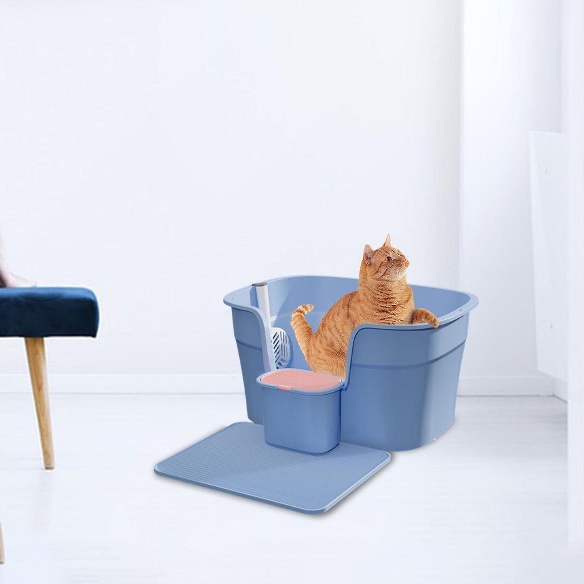 ARENERO SANITARIO HIGIENE PARA GATOS MASCOTAS SEMICERRADO LAU-4