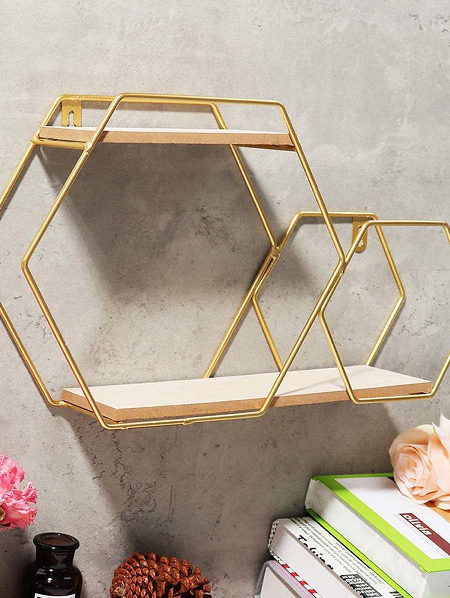 Estantería Pared Hexagonal Moderno Decorativo Hogar Jhn-7