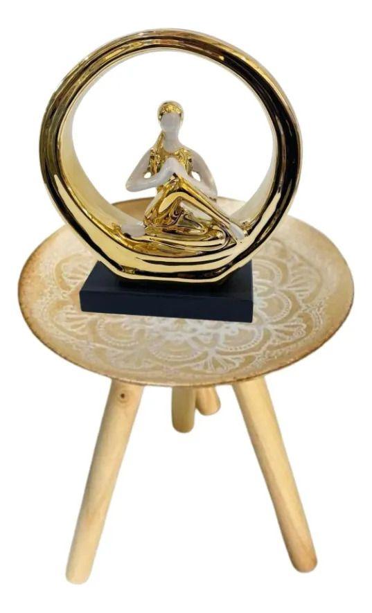 Figura Decorativa Meditación Gratitud Yoga Relajación ALJ-0