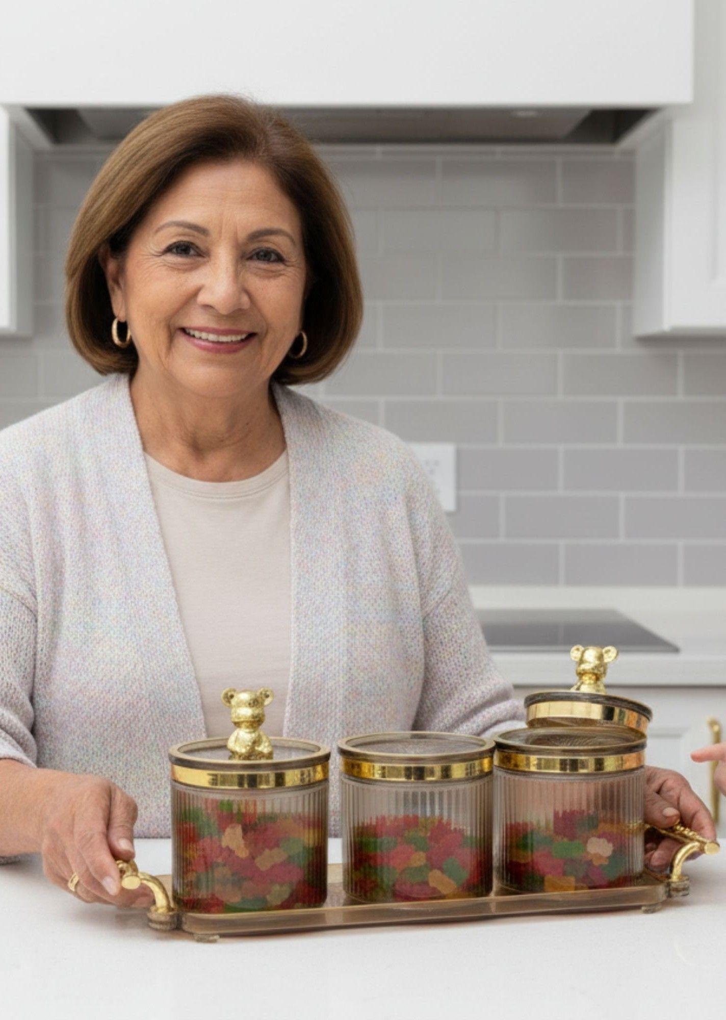 Frasco Decorativo Moderno Juego Adorno Hogar Contenedor Jhn-2