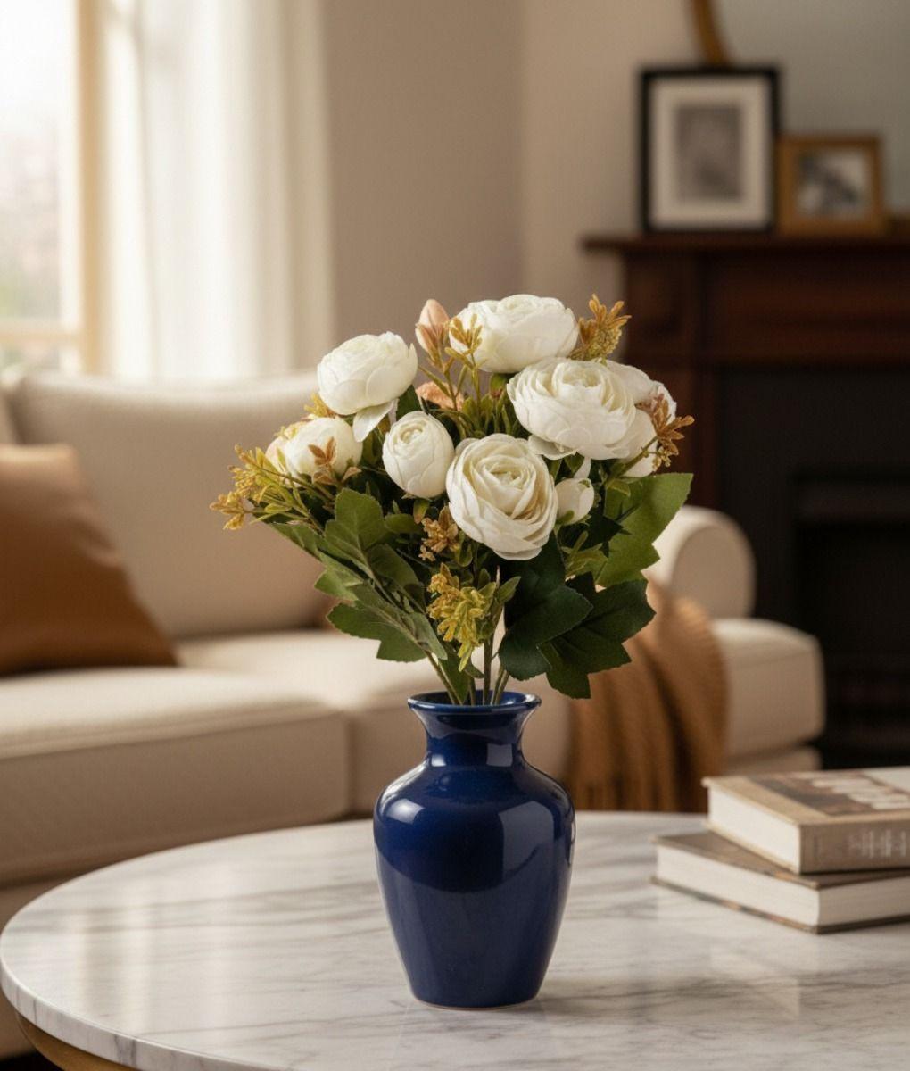 Set 3 Ramo Flores Artificiales Peonías Capullos Adorno Jhn-6