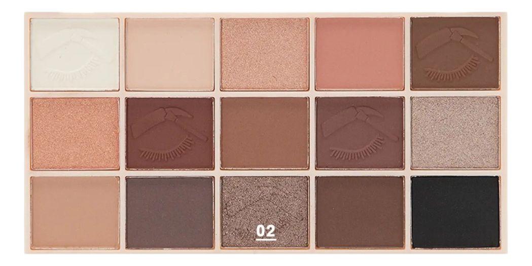Set 2 Sombra Ojos Paleta 15 Tonos Vibrante Duradera Jhn-9