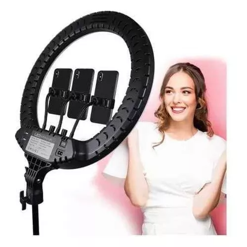 Aro Luz LED RGB Profesional Tripoide Soporte Telefono Lau-1