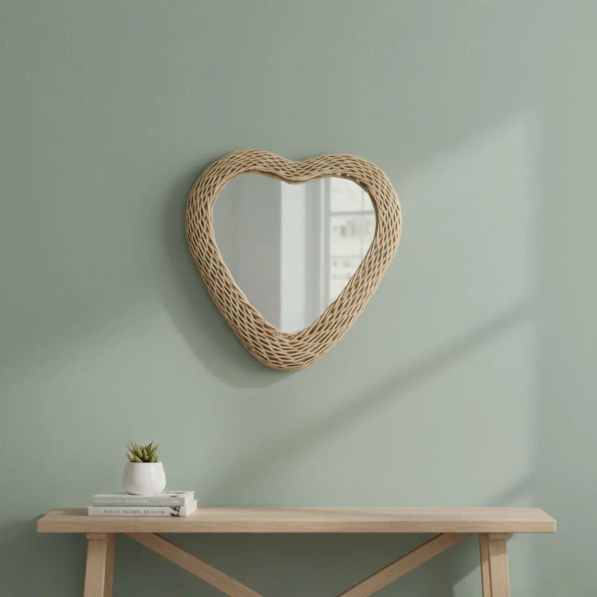 Espejo Decorativo Pared Forma Corazón Estilo Juvenil Jhn-7