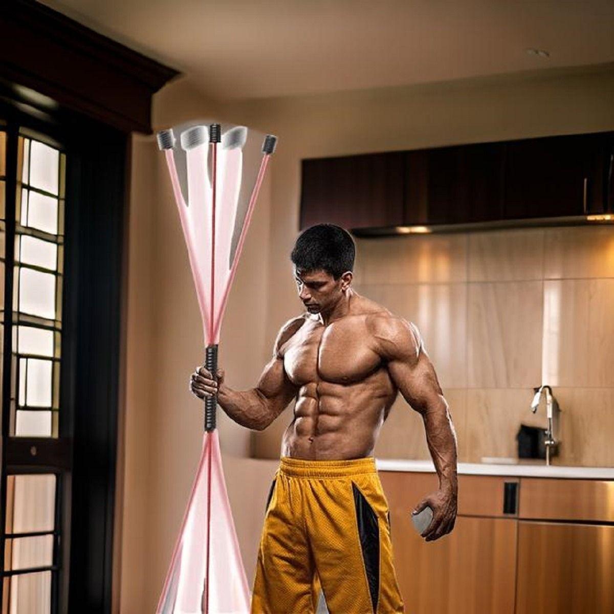 Barra Elástica Fitness Entrenamiento Vibración Alta Lau-6