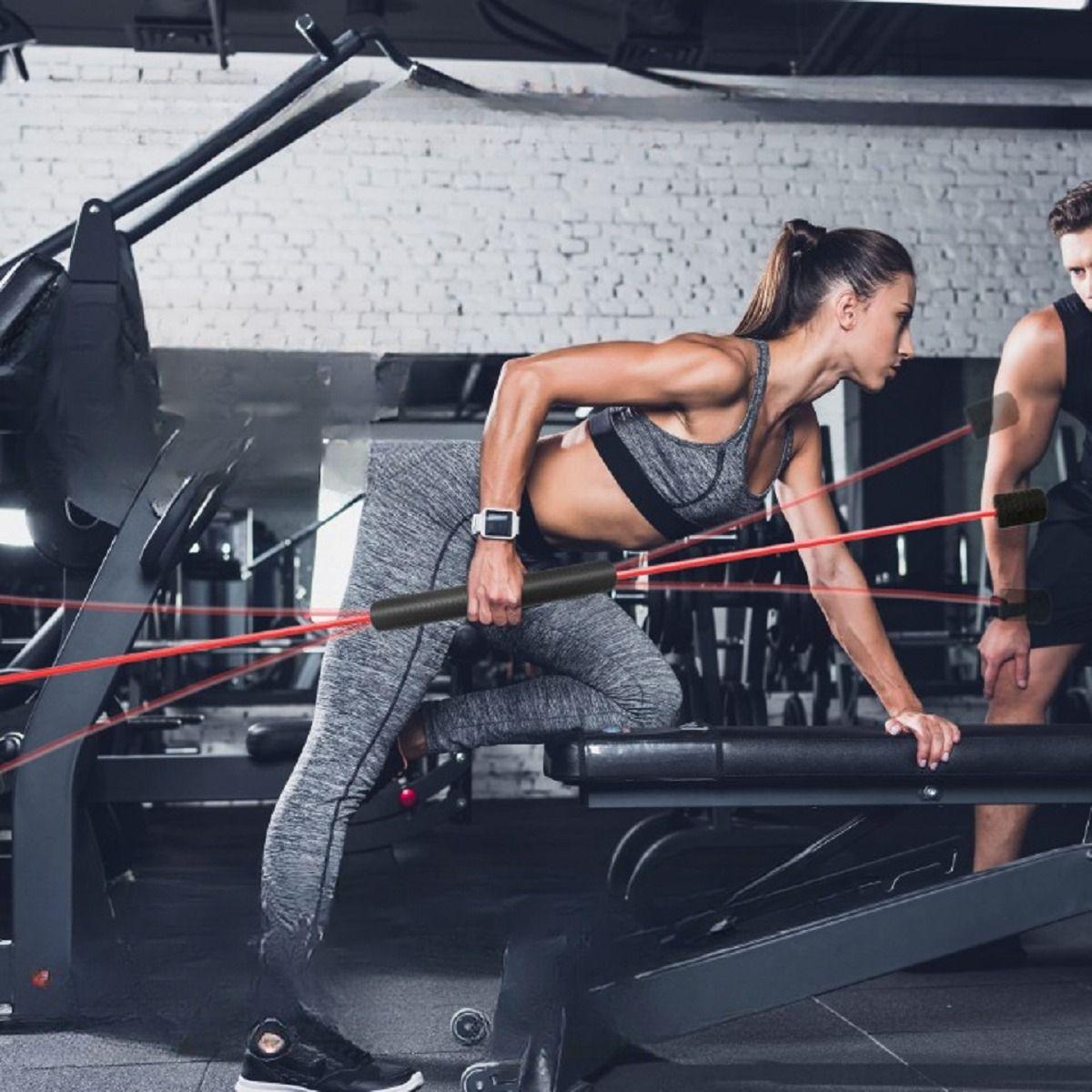 Barra Elástica Fitness Entrenamiento Vibración Alta Lau-8