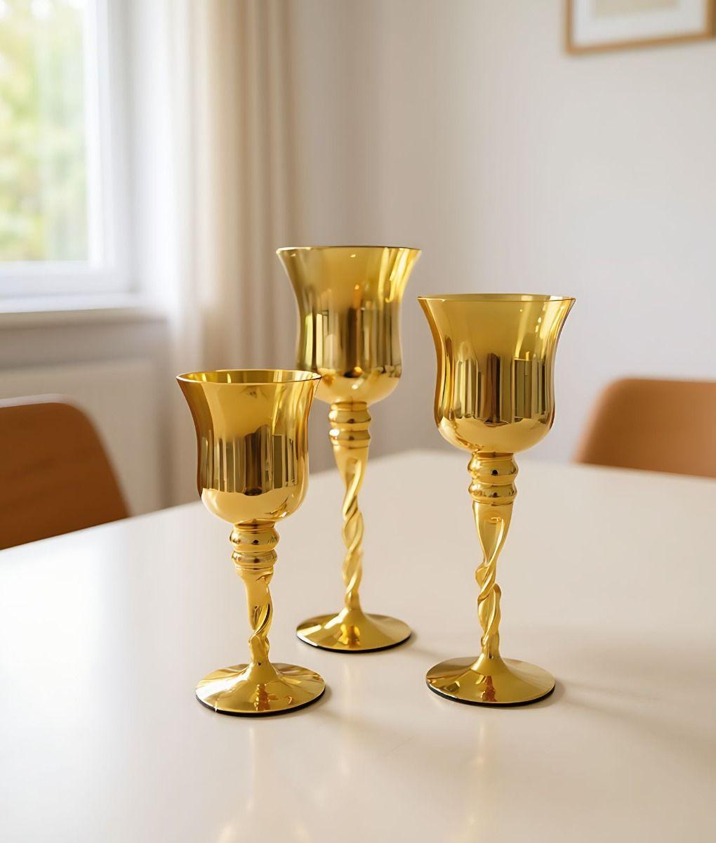 Set 3 Portavelas Decorativo Copas Multifuncional Moderno Jhn-5