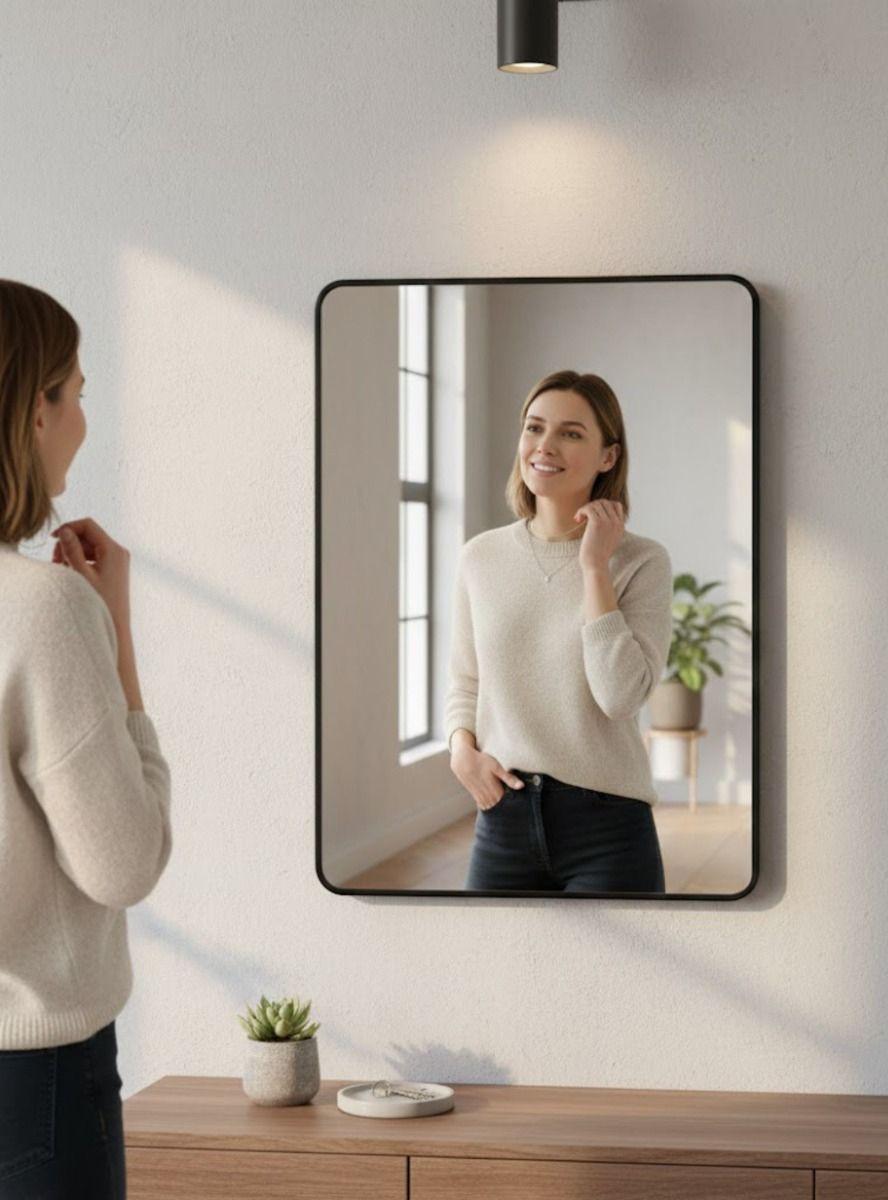 Espejo Decorativo Pared Bordes Redondeados Adorno Jhn-2