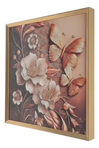 Cuadro Decorativo Diseño Floral Adorno Estilo Romántico Jhn-1