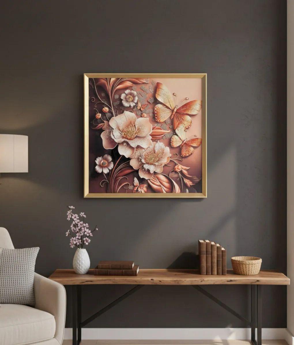 Cuadro Decorativo Diseño Floral Adorno Estilo Romántico Jhn-9