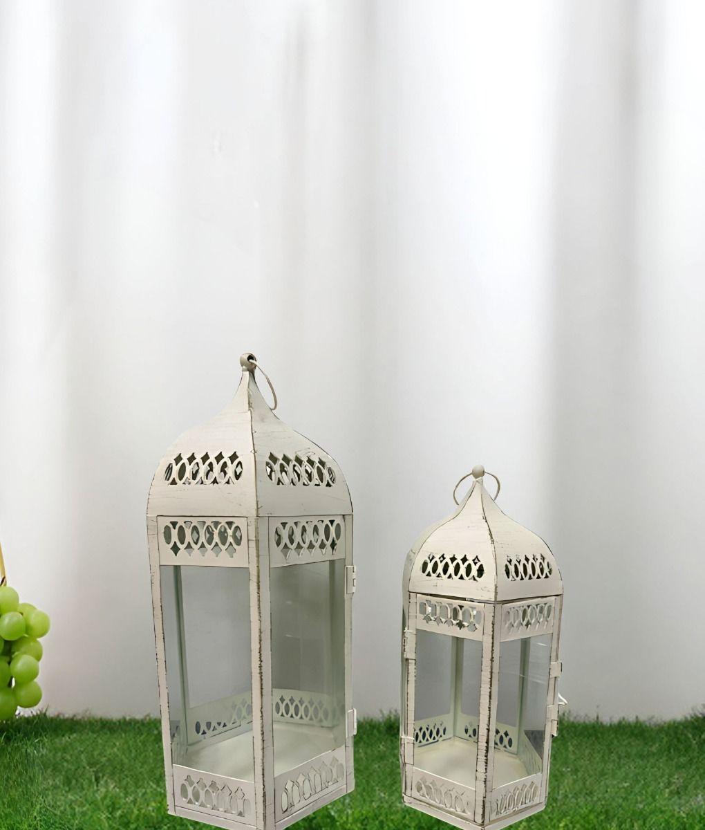 Set 2 Portavela Decorativo Colgante Farol Hogar Jhn-5