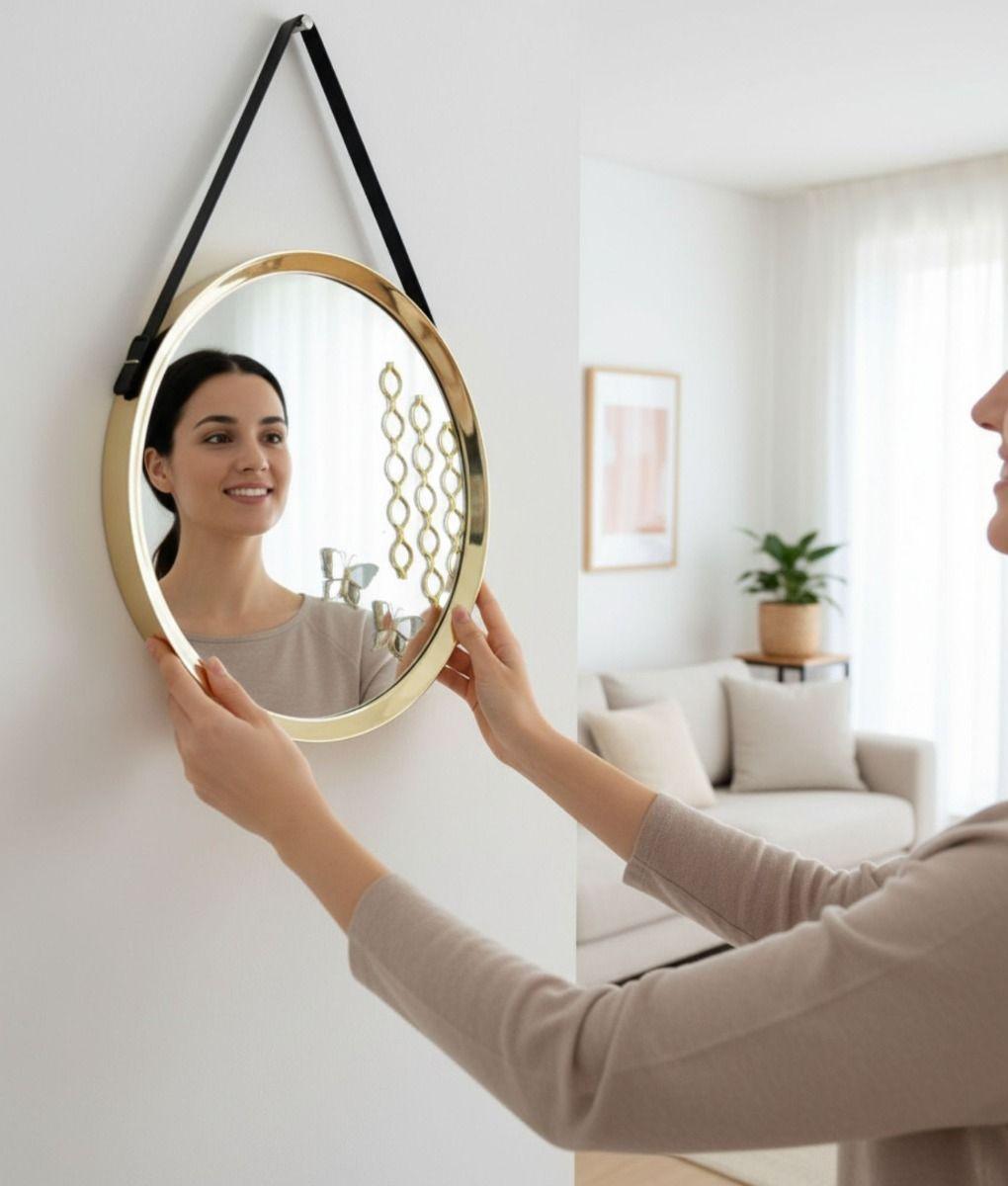 Espejo Pared Decorativo Moderno Redondo Hogar Jhn-3