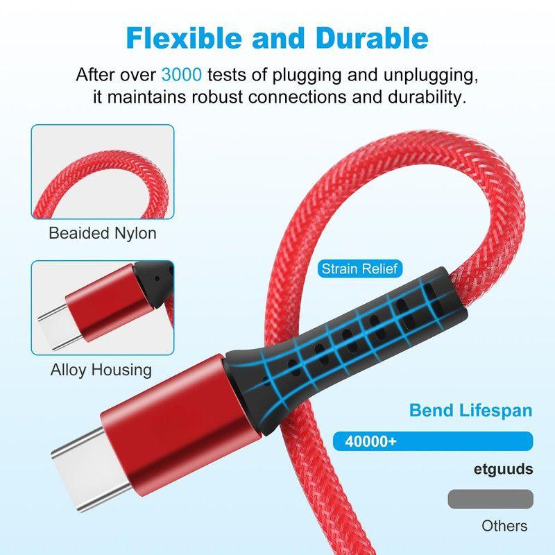 Set 4 Cables USB A To C Carga Rapida Datos Celulares Lau-4