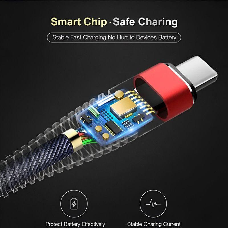 Set 4 Cables USB A To C Carga Rapida Datos Celulares Lau-6