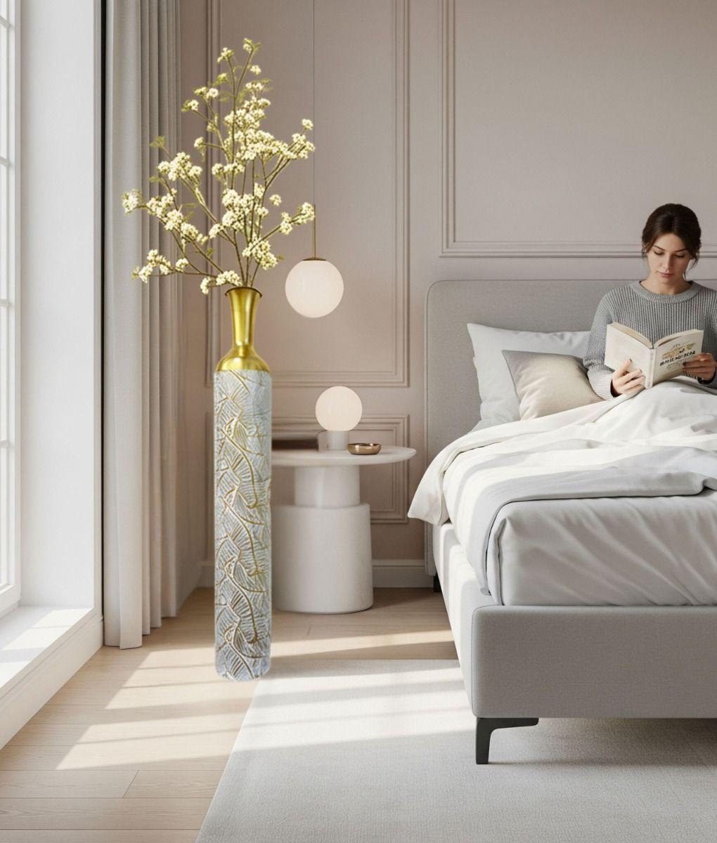 Florero Decorativo Lujo Alto Elegante Tropical Hogar Jhn-5