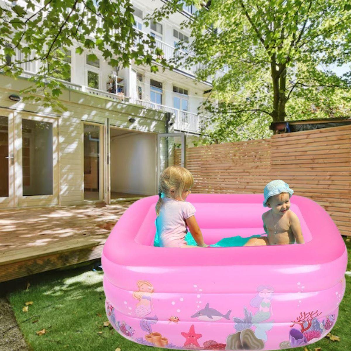 PISCINA INFLABLE RECTANGULAR GRANDE FAMILIAR NIÑOS LAU-2