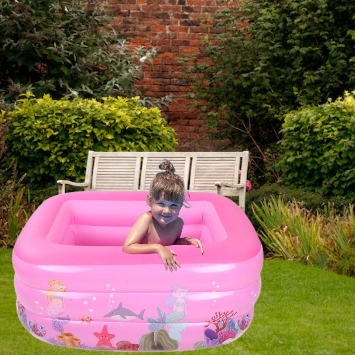 PISCINA INFLABLE RECTANGULAR GRANDE FAMILIAR NIÑOS LAU-4