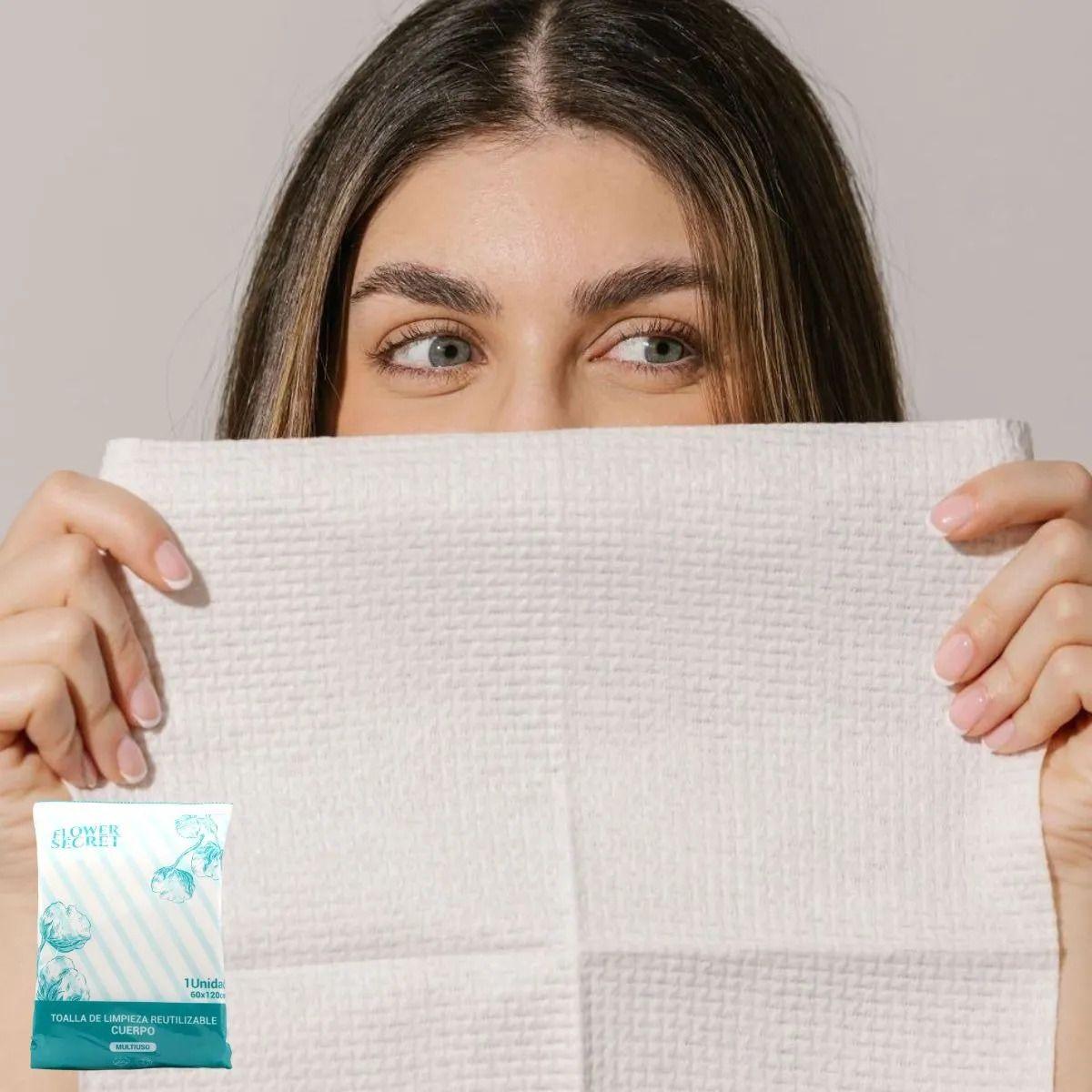 Paq 12 Toallas Desmaquilla Limpieza Facial Reutilizable Lau-1