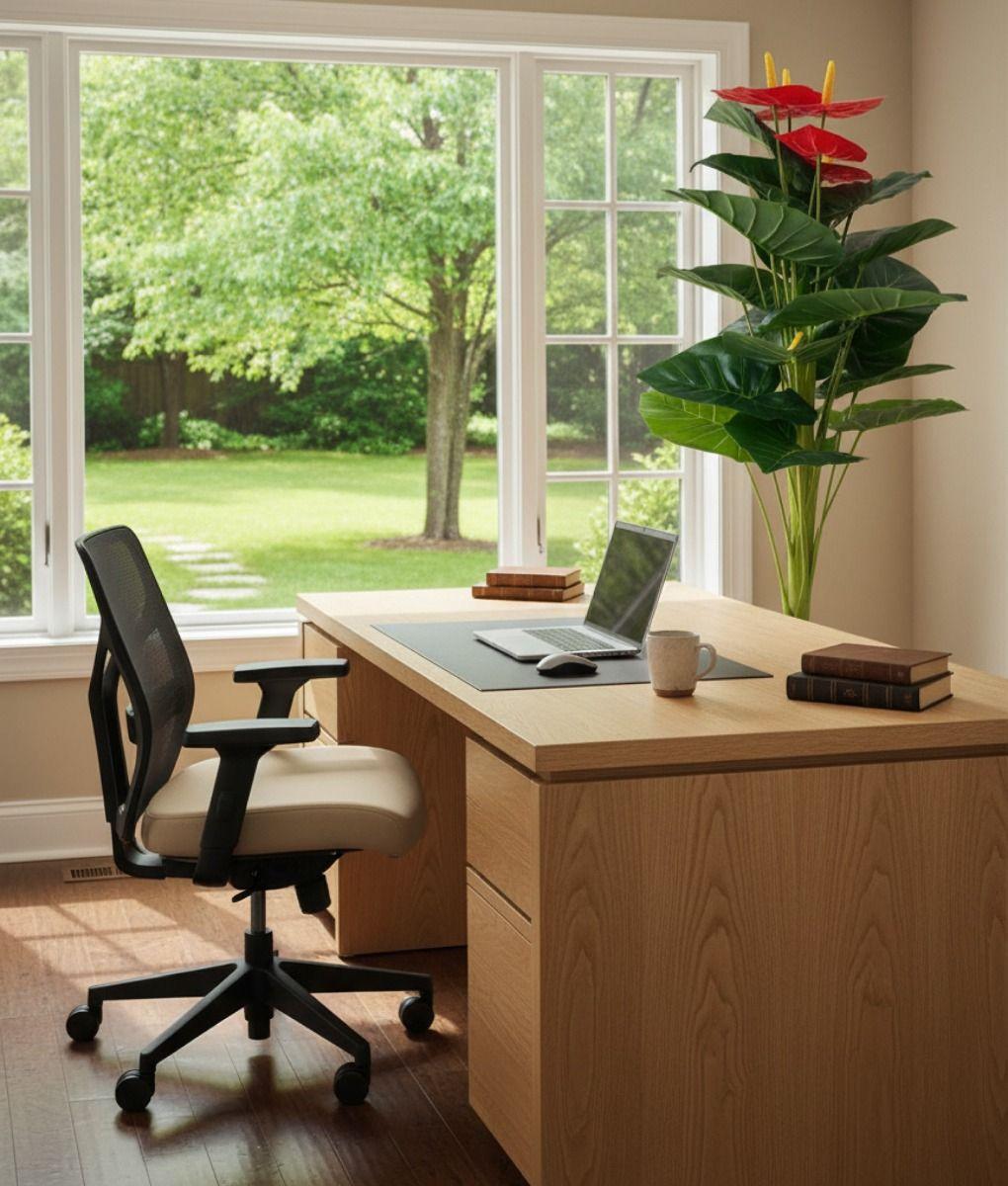 Planta Artificial Anturio Exuberante Adorno Hogar Jhn-4