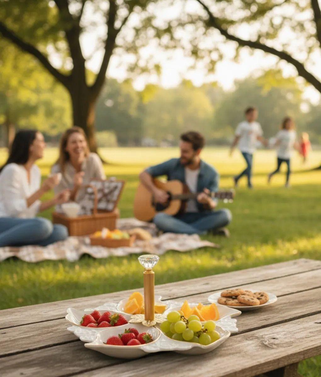 Bandeja Servir Decorativa Diseño Floral Elegancia Jhn-5