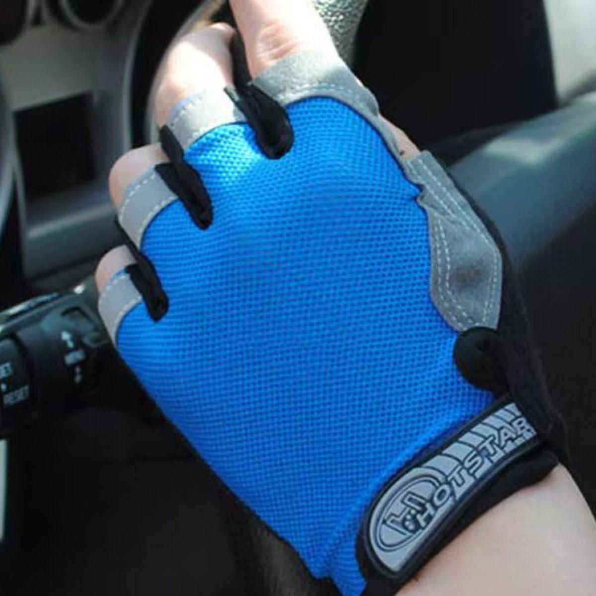 SET 2 GUANTES DEPORTIVOS CICLISMO GIMNASIO VELCRO LAU-1